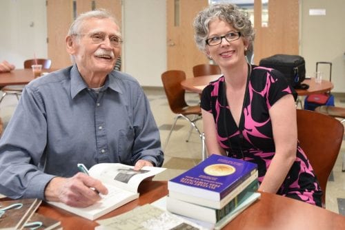 Florida Poet Laureate Peter Meinke and English Professor Heather Chidlree