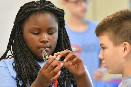 Children participating in kids at college 2019