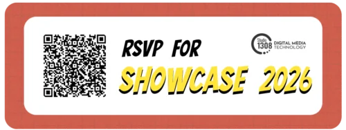 QR code to RSVP for the 2026 Digital Media Showcase
