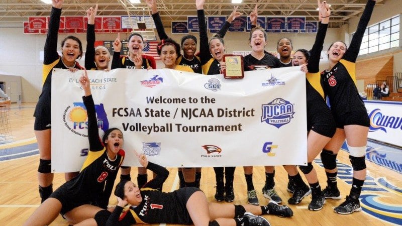 Polk State's volleyball team competes in the NJCAA Division 1 Volleyball National Championships in Casper, Wyo., this week. It is the first national championship berth in program history.