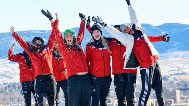 The Polk State volleyball team is in Casper, Wyo., to compete for the national championship. On Wednesday, their first full day in town, the teammates made time to play in the snow and snap pictures of wildlife.