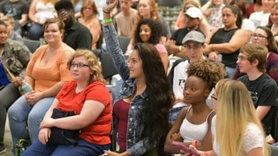 Students at First Flight Convocation.