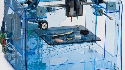 3-D printers like this one are being used to "print" three-dimensional objects. Polk State will host Isaac Budmen, an artist and inventor, for three events exploring the possibilities of 3-D printing.