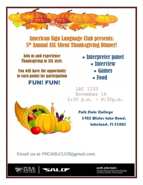 ASL Thanksgiving Fall 2015