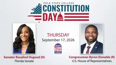 Constitution Day graphic with Osgood and Donalds headshots