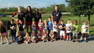 Polk State volleyball players and coaches recently visited South McKeel Academy during Career Week.