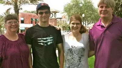 The Wright family, from left, Cheryl, Michael, Tiffany and Doug, along with family friend Rachel Powers, bonded while taking Professor Howard Kerner's "Literature of the Holocaust" course last spring.