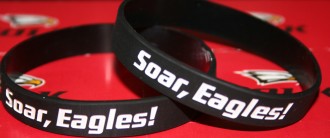 Polk State alumnus Robert Clark is rarely without his "Soar, Eagles!" bracelet.