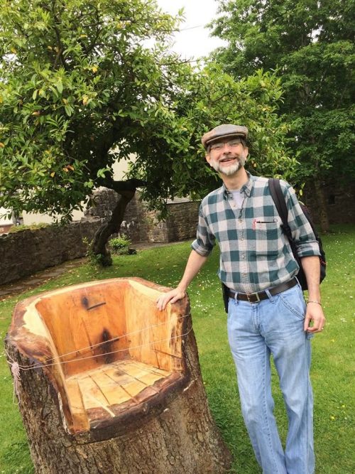 English Professor CR Junkins during a tour of Donegal Castle.