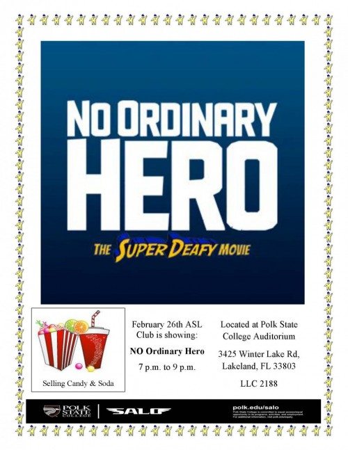 No Ordinary Hero flyer