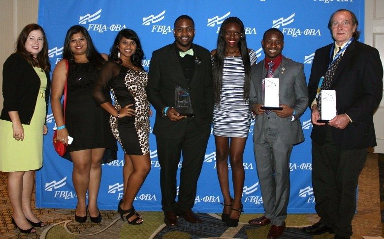 Polk State College students recently attended and competed in Phi Beta Lambda's National Conference, where they earned three top-10 finishes. From left, club adviser Kim Simpson and students Sonu Thakor, Diane Thomas, Jamie Butler, Ebony Bellamy, Cedriss Saint-Louis and Jim Harmon.