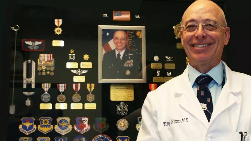 Dr. Anthony Rizzo is a retired Air Force colonel who received numerous honors for his contributions to medical intelligence. A shadow box containing many of his awards is on display in his office at Polk State Winter Haven.