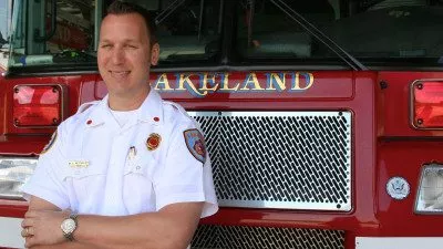 Shane Reynolds is rescue chief at the Lakeland Fire Department. He holds two associate's degrees from Polk, and is working on his Bachelor of Applied Science in Supervision and Management.