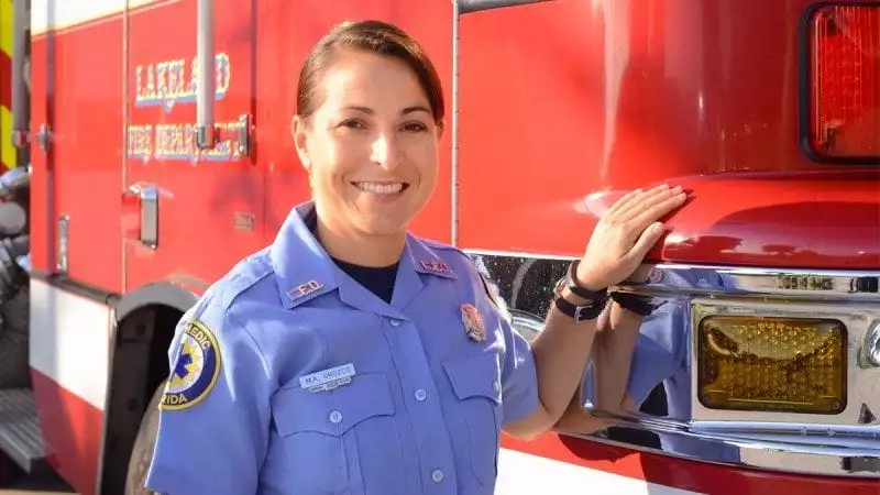 Margaret Orozco, a Polk State alumna and firefighter/paramedic with the Lakeland Fire Department.