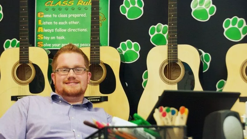 Polk State alumnus Jordan Burks is a music teacher at Auburndale Central Elementary.