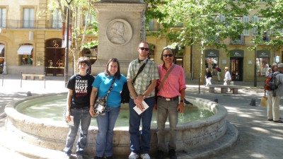 Polk State students (l-r) Chloe Hickey, Darian Byrd, Adam Bent, and Nathan Herbig (not pictured), accompanied by Polk State Professor John Barberet, recently traveled to Marseille and Paris, France, as the College's first exchange students.