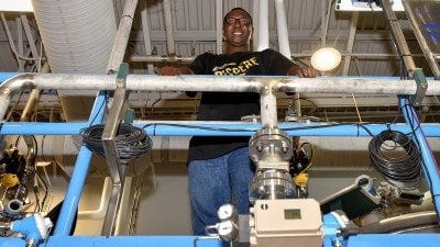 Johnson Olaitan earned his Associate in Science degree in Engineering Technology in 16 months thanks to the program's open-entry/early-exit format.