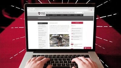 Admission & Aid webpage