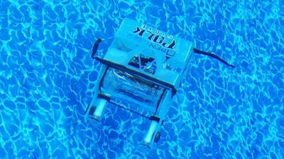 During a semester-long interdisciplinary project, students at Polk State Chain of Lakes Collegiate High School used a kit to build this underwater robot, which will be used to collect water samples from as deep as 300 feet. A student-created documentary about the project is being screened at the Blue Ocean Film Festival.
