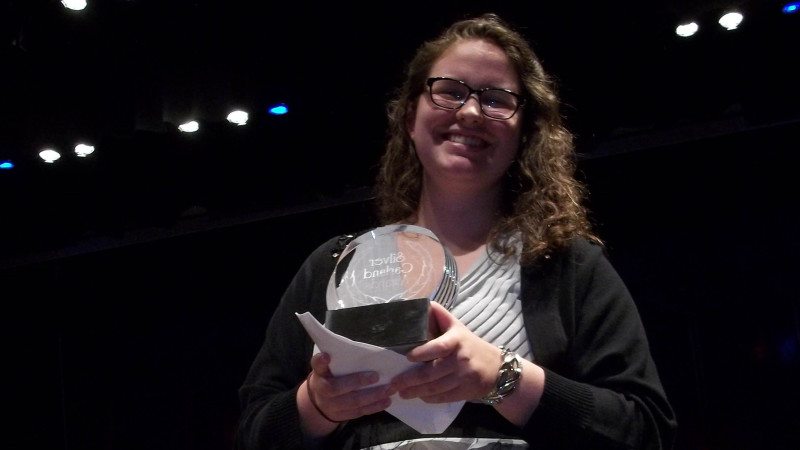 Rachel Kinder received a Silver Garland award for her science-related volunteerism.