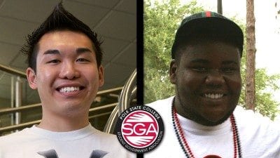 Polk State Lakeland Student Government Association President Chris Ly (L) and Vice President Otis Wilson.