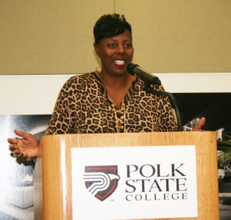 Katrina Lunsford, a vice president with Fifth Third Bank, was the keynote speaker at Tuesday's MLK Breakfast event.